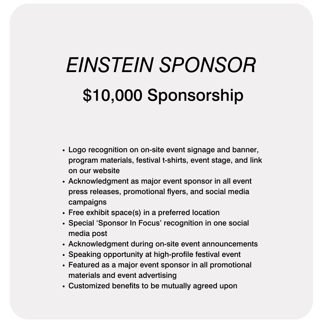 Einstein sponsor IRL Science Festival