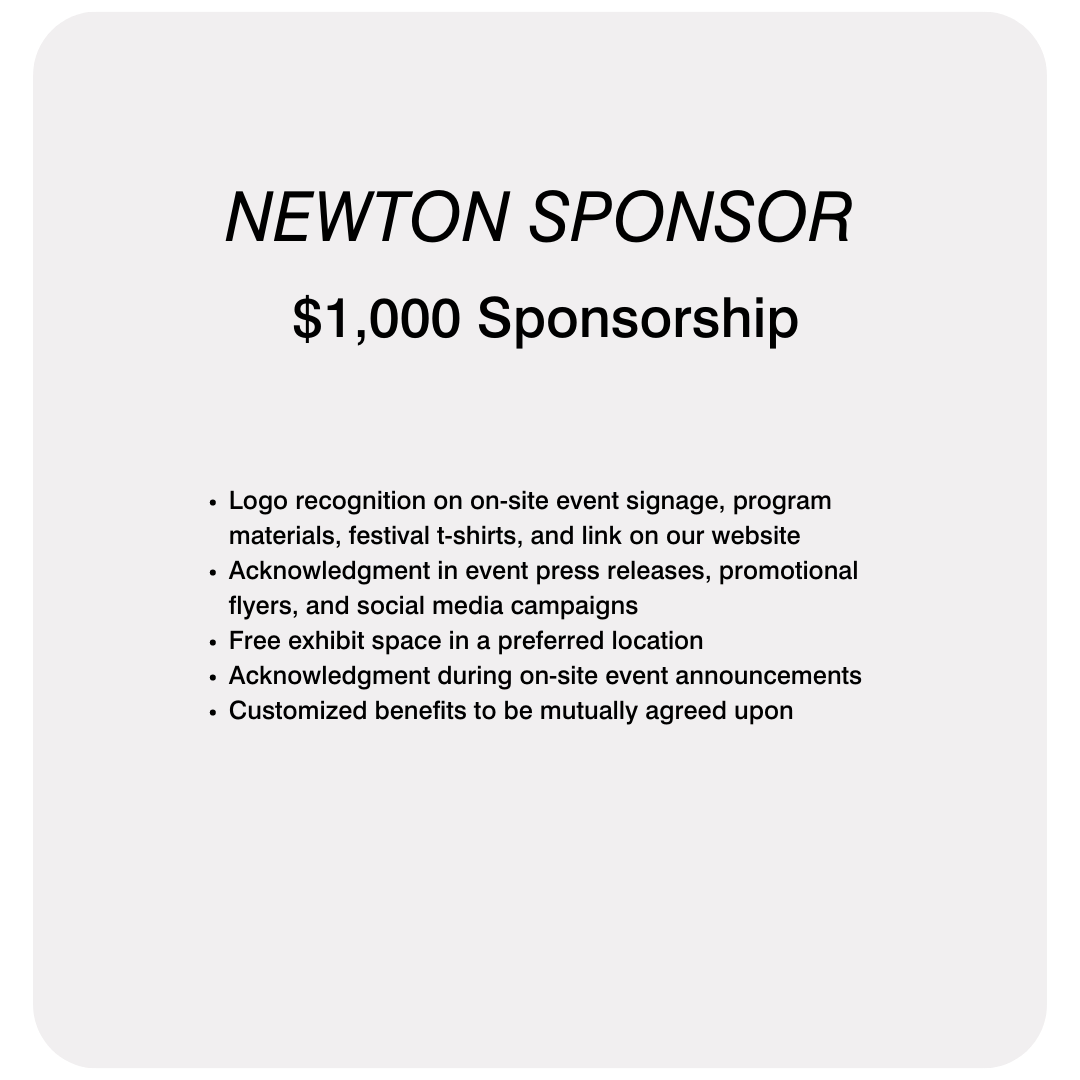 Newton sponsor IRL Science Festival